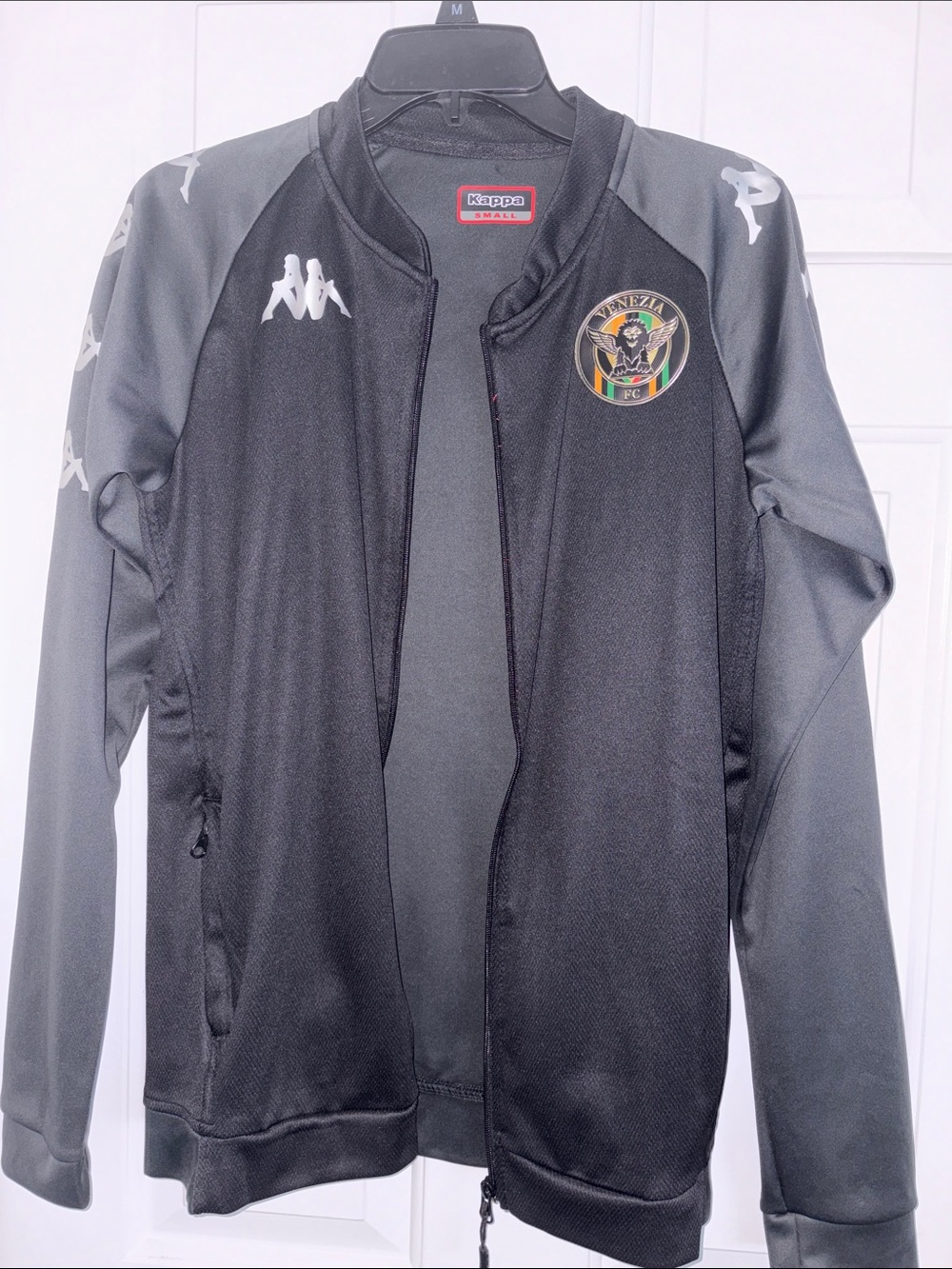 Kappa Men's Black and Gray Venezia FC Lightweight Jacket